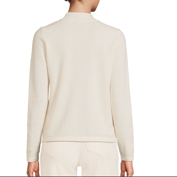 Land's End Women Cashmere Long Sleeve Wrap Sweater Blouse Blush Rose Pink Small - Picture 2 of 12